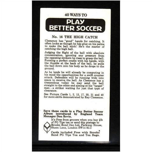 Brook Bond Play Better Soccer THE HIGH CATCH No 16 Mint