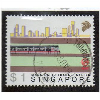 SIN 1988 $1.00 'MASS RAPID TRANSPORT' (EBID 13221)