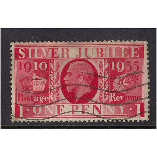 GB 1935 KGV 1d Red Silver jubilee SG 454(A114 )