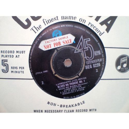 VARIOUS-BLUES On PARADE- No. 1-RARE UK EP-1963-RARE FACTORY SAMPLE-EX-RARE EP