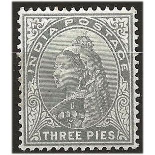 India 1900 SG112 3p Grey Mounted Mint . ..