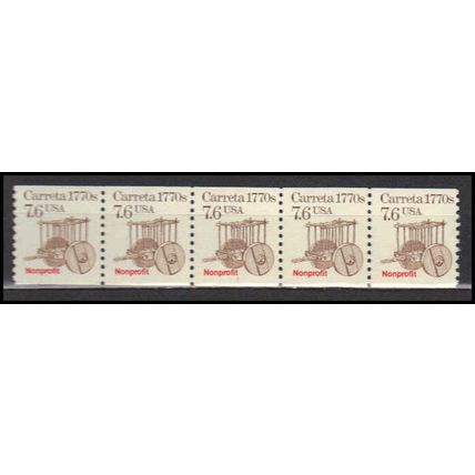 2255 7.6c Carreta Fine MNH Dry Gum PNC 1/5 X2910
