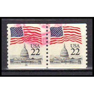 Used 2115a 22c U.S. Flag Fine CNP Left 19 PA0636