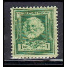 864 1c Henry Longfellow Fine MNH KA2506