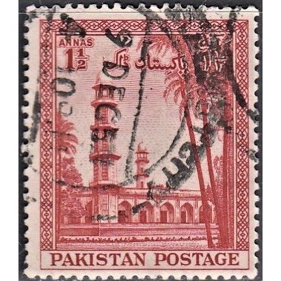 PAKISTAN, 1954 1.5a Mausoleum, SG 68 (Scott #69), used