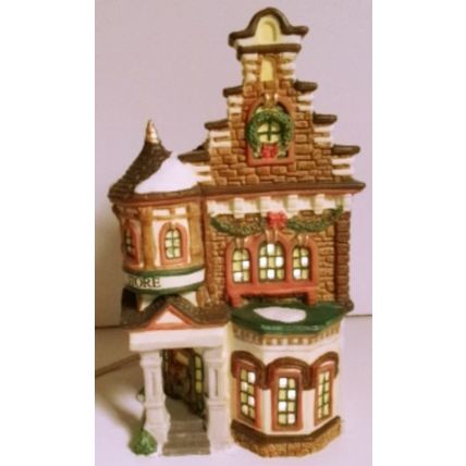 Vintage O'Well Christmas Lighted Bookstore Limited Edition 1997 Cord Included