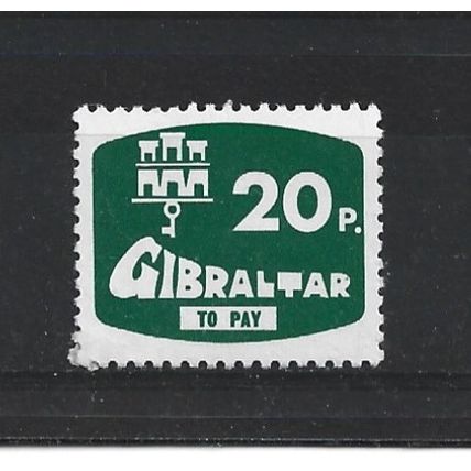Gibraltar.D12 20p Green.Mounted Mint.Nov23