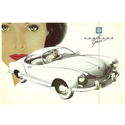 Advertising VOLKSWAGEN KARMANN GHIA Postcard (Mayfair BC 408)