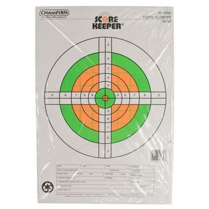 12-PACK Champion 25yd Pistol Slow Fire Scorekeeper Target