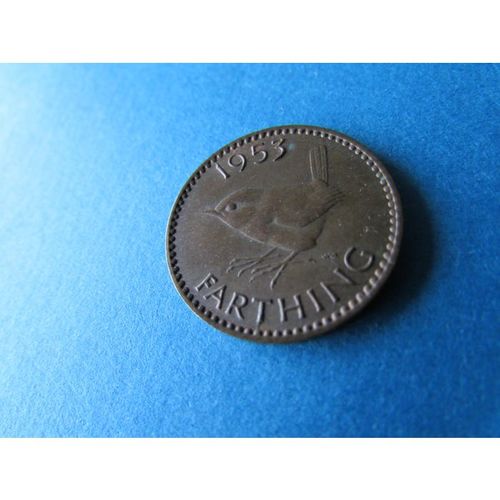 1953 QUEEN ELIZABETH II FARTHING CORONATION YEAR FREE POST. AU