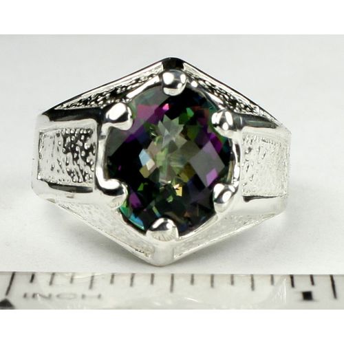 Mystic Fire Topaz, 925 Sterling Silver Gothic Ring, SR234