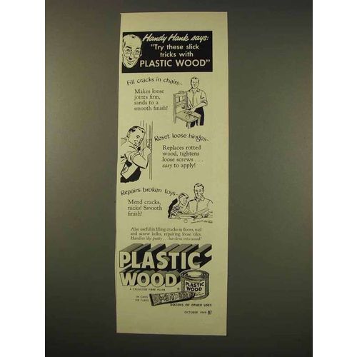 1949 Plastic Wood Ad - Try These Slick Tricks