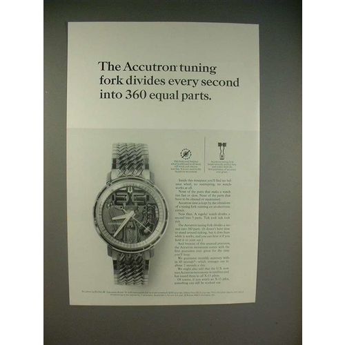 1965 Bulova Accutron Spaceview Model H Watch Ad!