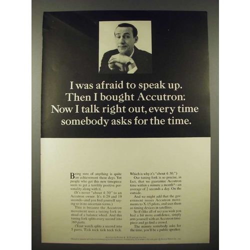 1965 Bulova Accutron Watch Ad - I Was Afraid to Speak Up