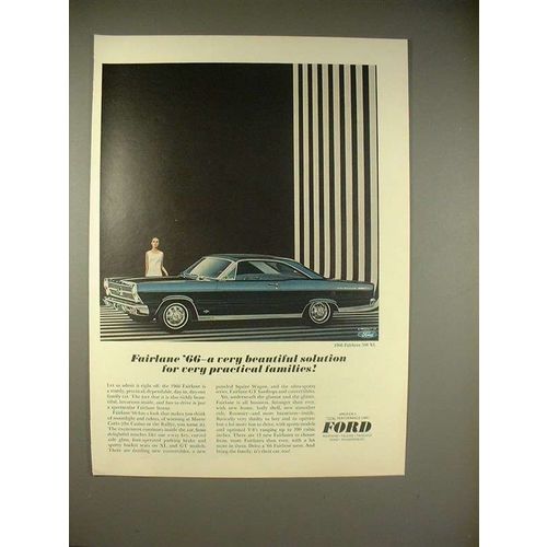 1966 Ford Fairlane 500 XL Car Ad - Practical Families