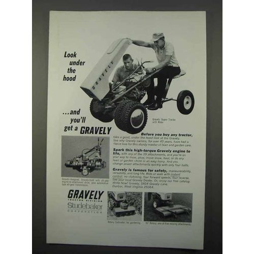 1966 Gravely Super Tractor with Rider Ad - Under Hood