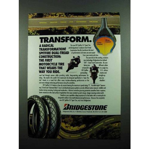1989 Bridgestone DTC Spitfire S17 Sport Tire Ad