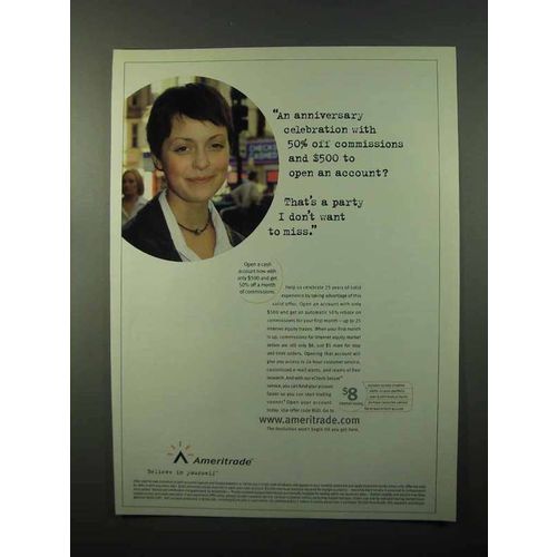 2000 Ameritrade Investments Ad - Anniversary