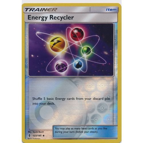 Pokemon Sun & Moon Guardians Rising 123/145 Energy Recycler Rev Holo