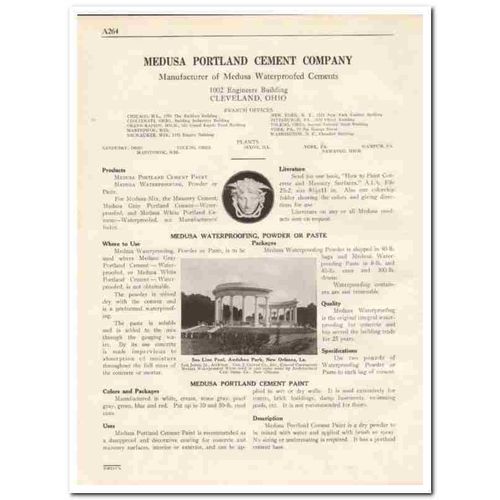 MEDUSA PORTLAND CEMENT COMPANY 1931 waterproofed paint vintage catalog