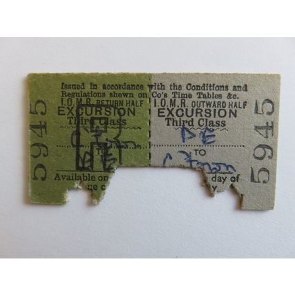 Isle of Man Railway Port Erin-Castletown Excursion Ticket #569