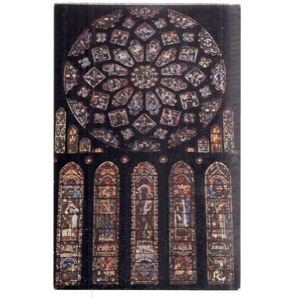 ROSE NORD, CHARTRES CATHEDRAL, FRANCE. unused vintage postcard =