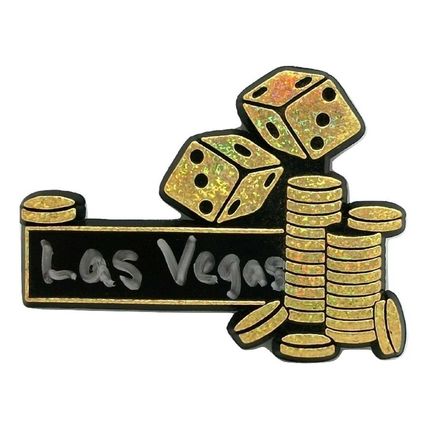 Las Vegas Gold Prism Fridge Magnet