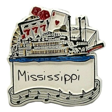 Mississippi Riverboat Casino Fridge Magnet