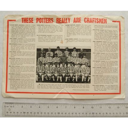 c1968 team photo and biographies Stoke City - These Potters Really are Craftsmen