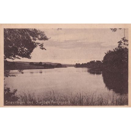 Snevringen Ved Svejboek Foergegaard Swedish River Antique Postcard