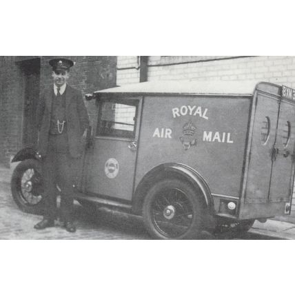 Paddington London 1930s Postman Postal Worker Van History Postcard