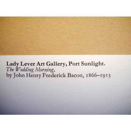Postcard, Unused, The Wedding Morning by John Bacon Lady Lever Gallery
