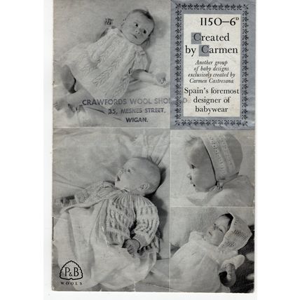 Patons 1150 3 ply Baby designs Vintage Knitting pattern