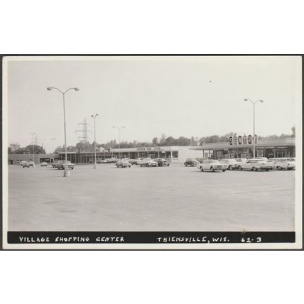 Village Shopping Center, Thiensville, Wisconsin, c.1960 - RPPC