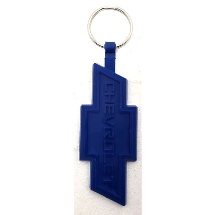 Performance Chevrolet GM Parts Advertising Blue Keychain Charm Fob Bag Luggage