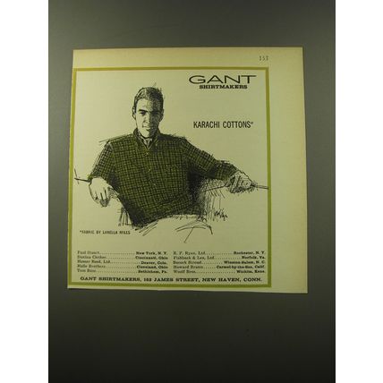 1960 Gant Shirts Advertisement - Karachi Cottons