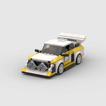 AUDI S1 QUATTRO Rally Car Brick Model MOC - 326 pieces, 8 studs wide