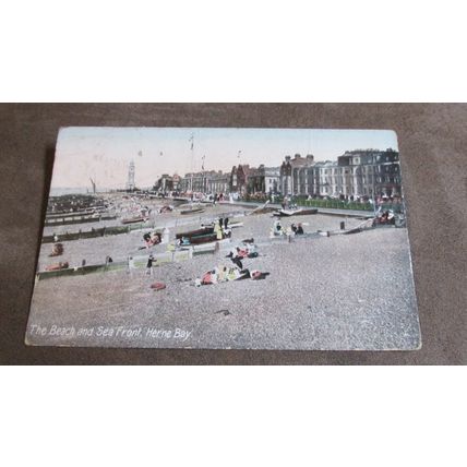 1911 fr Lane's Postcard - Beach & Sea Front, Herne Bay - Kent