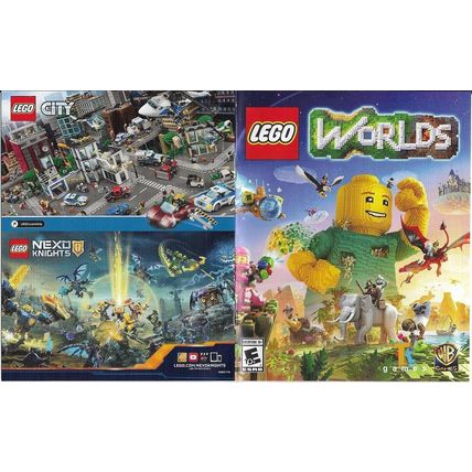 Lego Worlds Game PS4 PlayStation 4 2102215 Rated E Blu-ray Disc Case Manuals