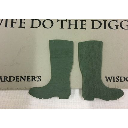 Shabby & Chic Home & Garden Sign - Bad Back? sign with wellington boots