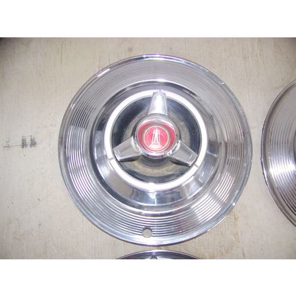 1964 PLYMOUTH SPORT FURY HUBCAPS OEM SET OF 4 14"