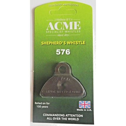 GENUINE ACME 576 SHEPHERDS WHISTLE PLASTIC or SILVER NICKEL PLUS BLACK LANYARDS