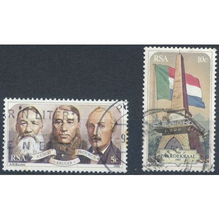 Centenary of Paardekraal Monument - South Africa 1980 - F H - SG 486/7 (B)