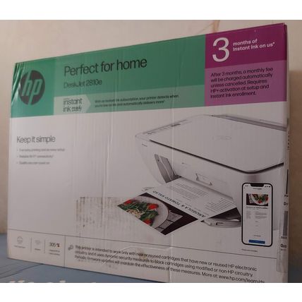 HP DeskJet 2810e All-in-One Wireless Inkjet Printer - White