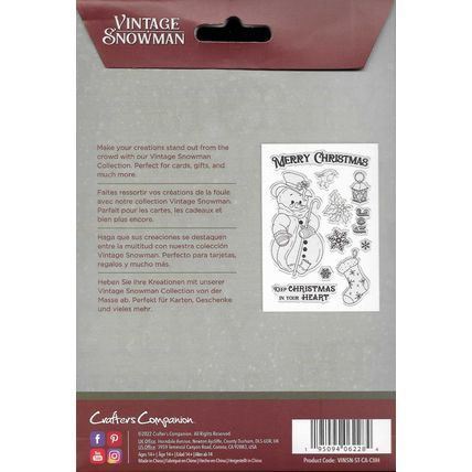 Crafter's Companion. Christmas In Yours Heart Clear Stamp Set. Stamping Crafts