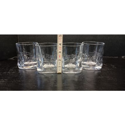 Set Of 4 Jim Beam Double Old Fashion / Rocks Glasses-10 Oz-NEW-FAST SHIPPING