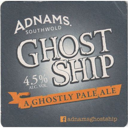 BEER MAT - ADNAMS BREWERY - GHOST SHIP - (Cat No 133) - (2016)