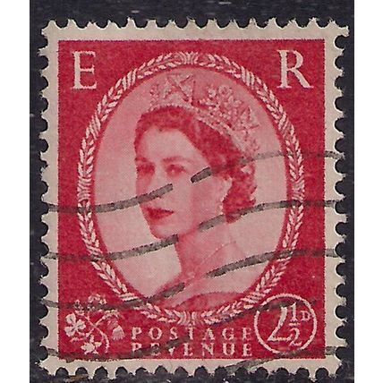 GB 1957 QE2 2 1/2d Red Wilding type 2 Wmk 165 SG 544b. ( H1103 )