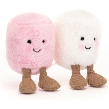 Jellycat Amuseables Pink and White Marshmallows Stuffed Toy, 3.5 Inches | Food P
