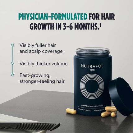 Nutrafol Men'S Hair Growth Supplements, Clinically Tested for Visibly Thicker Ha